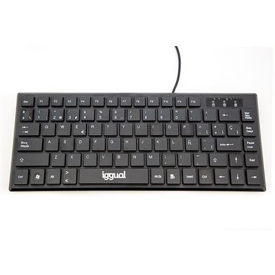 iggual Teclado USB compacto TKL Slim TKL USB negro